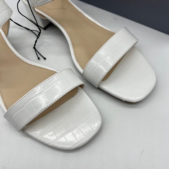 Liz Claiborne Womens Renny Sandals Heel White Croc Size 9.5M - Picture 6 of 15